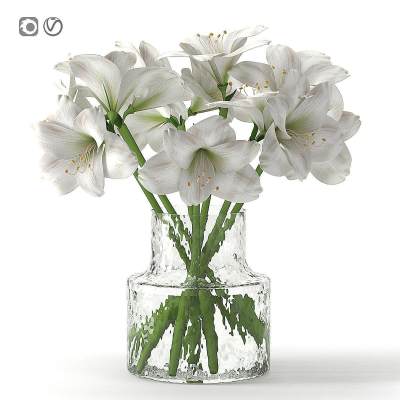 现代花瓶花艺摆件 百合花摆件
